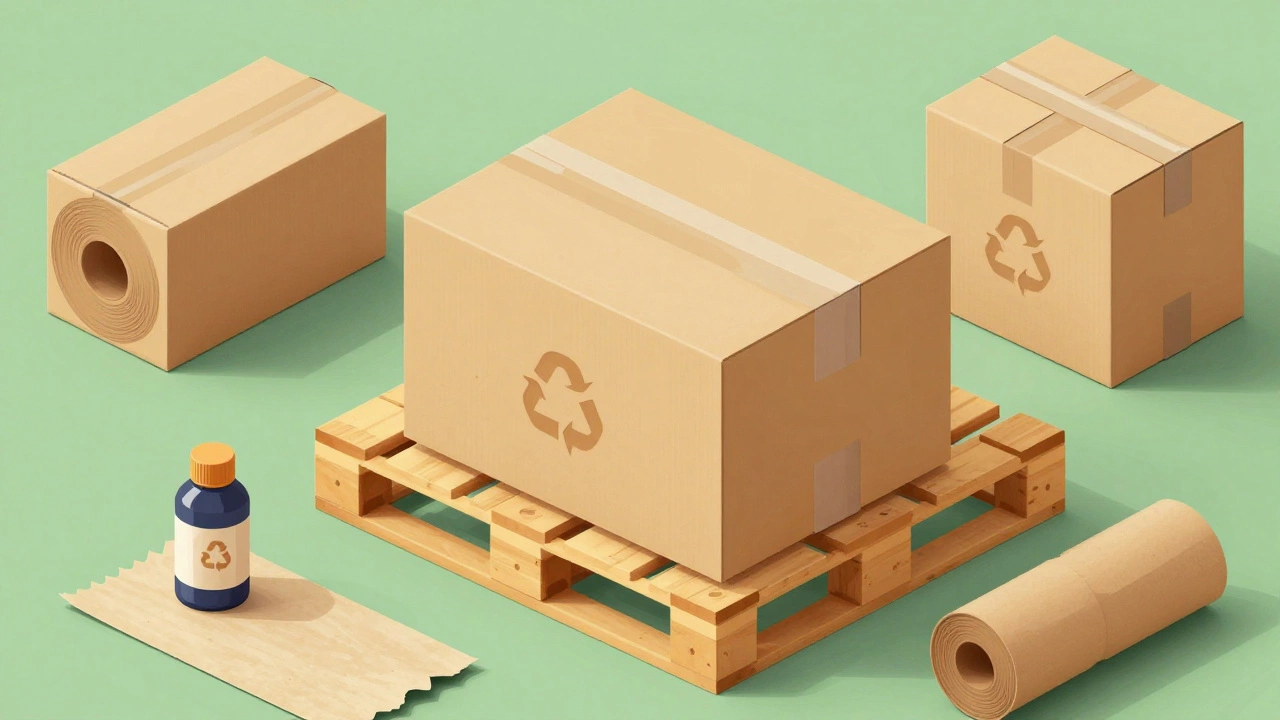 Stack of eco-friendly custom packaging boxes ready for shipping.